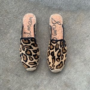 NEW Sam Edelman Kerry Leopard Espadrille Slides 8